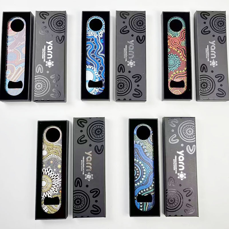 Customize Flat Bar Bottle Open